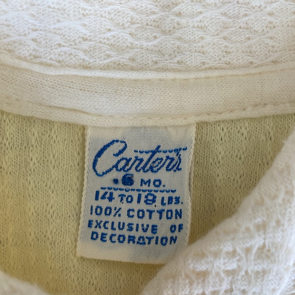 Carter’s vintage 60s mod pastel yellow knit unisex bubble romper size 6 mo. - Picture 3 of 10